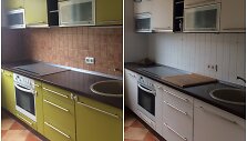 Prie&scaron; ir po &ndash; atnaujintos plytelės ir baldai