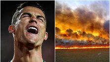 Cristiano Ronaldo atkreipė dėmesį į degančius Amazonės mi&scaron;kus, bet padarė pora klaidų.