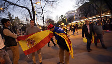 Tūkstančiai katalonų separatistų &scaron;e&scaron;tadienį i&scaron;ėjo į Madrido gatves.
