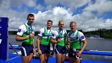 Lietuvos irkluotojai -A.Adomavičius, s.Ritteris, R.Ma&scaron;činskas ir D.Nemeravičius Europos čempionate Glazge i&scaron;kovojo sidabrą.