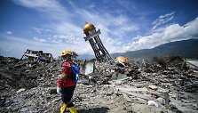 Indonezijos miestas Palu po žemės drebėjimo ir cunamio