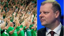 &bdquo;Žalgirio&ldquo; sirgaliai nesvetingai sutiko padėką S.Skverneliui.