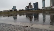 Neries pakrantės slūgstant vandeniui