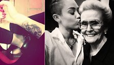 Miley Cyrus i&scaron;sitatuiravo savo močiutės atvaizdą