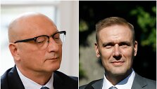 Po LKF rinkimų Ramūnas Butautas (kairėje) komentavo lakoni&scaron;kai, o R.Javtokas atviriau prakalbo apie rinkimų užkulisius.