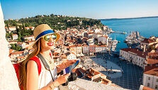 Turistė Slovėnijoje
