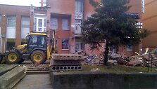 Griaunami pastatai &Scaron;e&scaron;kinėje 2014 m. vasario 21 d. 