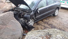 &bdquo;Volvo&ldquo; avarija Verk&scaron;nionių kaime, Vilniaus rajone.