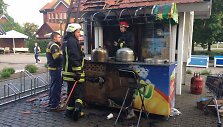 Nidoje sudegė spragėsių vežimėlis