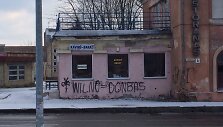 Terlionės ant pastato Naujojoje Vilnioje