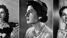 Irano &scaron;acho Mohammado Rezo Pahlavi žmonos (i&scaron; kairės) Fawzia Fuad, Soraya Esfandiary-Bakhtiary ir Farah Diba