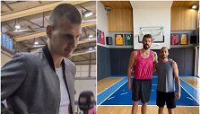 Nikola Jokičius (kairėje) ir Marcas Gasolis per karantiną numetė ne vieną kilogramą.