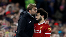 Jurgenas Kloppas ir Mohamedas Salah