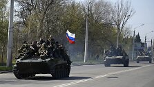 Rusų &scaron;arvuočai su &bdquo;žaliais žmogeliukais&ldquo; netoli Kramtorsko miesto