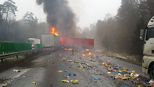 Vilkikų avarija greitkelyje