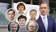 Vilniaus rajono meras Robertas Duchnevičius ir tarybos nariai