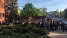 Balsuotojų eilės Dvarčionių apylinkėje