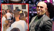 Pitbull koncerto akimirkos