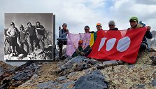 Lietuvos alpinistų senjorų klubo nariai įkopė į Vilniaus vir&scaron;ukalnę Tadžikistane