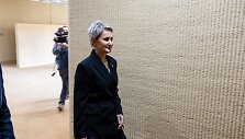 Nida Grunskienė atvyko į susitikimą su Seimo pirmininku