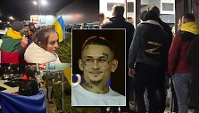 Reperis Morgenshternas ir Ukrainos rėmėjų protesas prie jo koncerto Pramogų arenoje