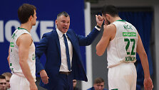 Eurolygos rungtynės tarp Maskvos CSKA &ndash; Kauno &bdquo;Žalgiris&ldquo;. &Scaron;arūnas Jasikevičius