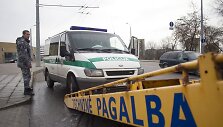 Įvykio vietoje Vilniuje, &Scaron;vitrigailos g.