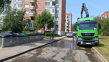 Klaipėdoje ketvirtadienio popietę degė &scaron;iuk&scaron;liavežė.