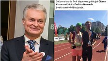 Gitanas Nausėda sekmadienį varžėsi rinkimuose, o bėgimo varžybose Marijampolėje nugalėjo Gitana Akmanavičiūtė ir Evaldas Nausėda.