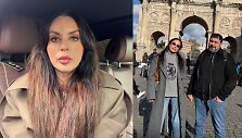 Oksana Vasikonė su vyru Andrium