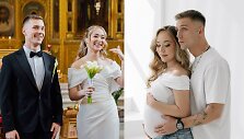 Nikita Vaitkevičius su žmona Anastasija 