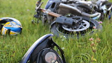 Sudaužytas motociklas &bdquo;Suzuki GSX&ldquo;