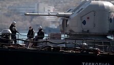 Ukrainos kariai laive &bdquo;Ternopilis&ldquo;, Sevastopolyje.