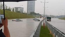 Vilniaus vakarinis aplinkkelis per birželio 29-osios liūtį