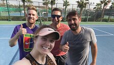 Elina Svitolina su savo komanda