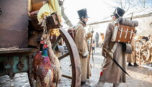 &bdquo;Karas ir taika&ldquo; filmavimo akimirka