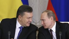 Ukrainos prezidentas Viktoras Janukovyčius ir Rusijos prezidentas Vladimiras Putinas