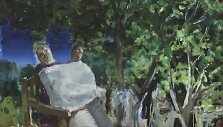 Ramūnas Grikevičius. Nakties Sargyba. 2020, drobė,aliejus, 140x150 cm