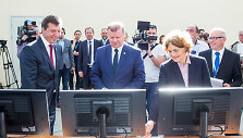 Remigijus &Scaron;eris, Saulius Skvernelis, Urszula Doroszewska  