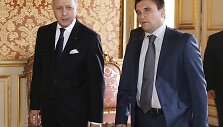 Laurentas Fabiusas ir Pavlo Klimkinas.