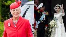 Danijos karalienė Margrethe II, princai Frederikas ir Mary