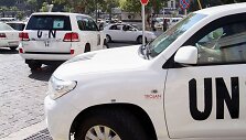 Jungtinių Tautų automobiliai Sirijoje 