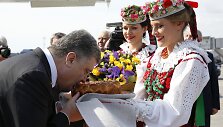 Ukrainos prezidentas Petro Poro&scaron;enka atvyko į Baltarusiją.