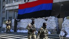 Rusų kariai ir separatistai Slovjanske