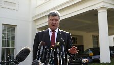 Ukrainos prezidentas Petro Poro&scaron;enka prie Baltųjų rūmų 