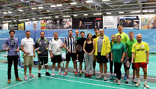 Badmintono čempionato dalyviai