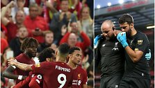 &bdquo;Liverppol&ldquo; pergale pradėjo Anglijos čempionatą, bet traumą patyrė vartininkas Allisonas. 