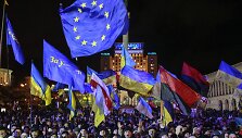 Protestuotojai Kijevo Nepriklausomybės aik&scaron;tėje