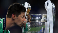Madrido &bdquo;Real&ldquo; triumfavo Čempionų lygoje. Thibaut Courtois.