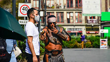 Turistai Meksikoje pandemijos metu